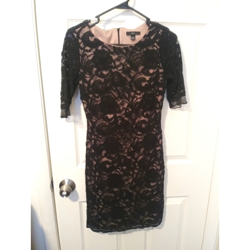R&k Black and nude lace dress